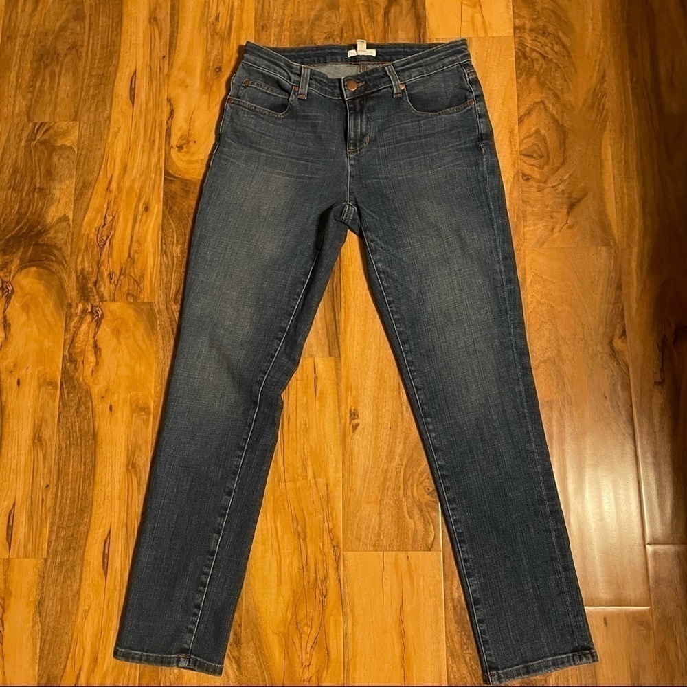 2/$30  Eileen Fisher Dark Wash Skinny Leg Jeans - Picture 7 of 7